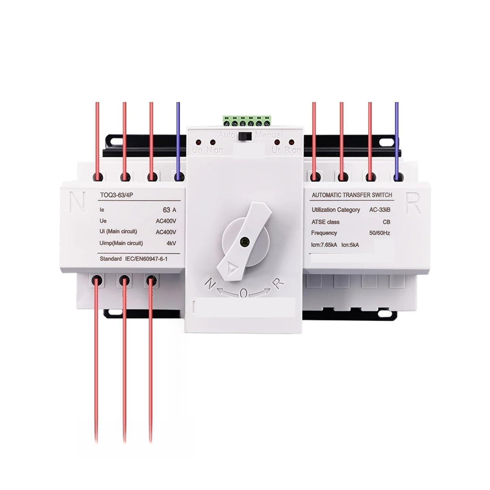 VSPPJYFG 4P 63A 380V Type Dual Power Automatic Transfer Switch 1Pcs