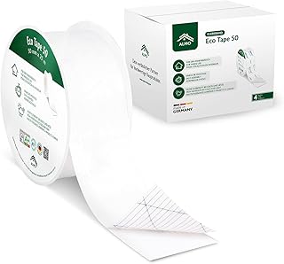 ALMO 4x Klebeband für Innen 50mm x 25m - Weißes Hochleistungsklebeband für Dampfbremsen und Dampfsperren im Innenbereich, starkes Folienklebeband für das dauerhafte luftdichte Verkleben