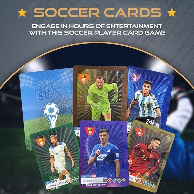 2025 Playing Soccer Cards | 55 Unique Cards for Soccer Players | Unforgettable Moments for The Whole Family for Friends Siblings and Soccer Fans | Printed on Premium Paper – Multicolors - Not Orignal