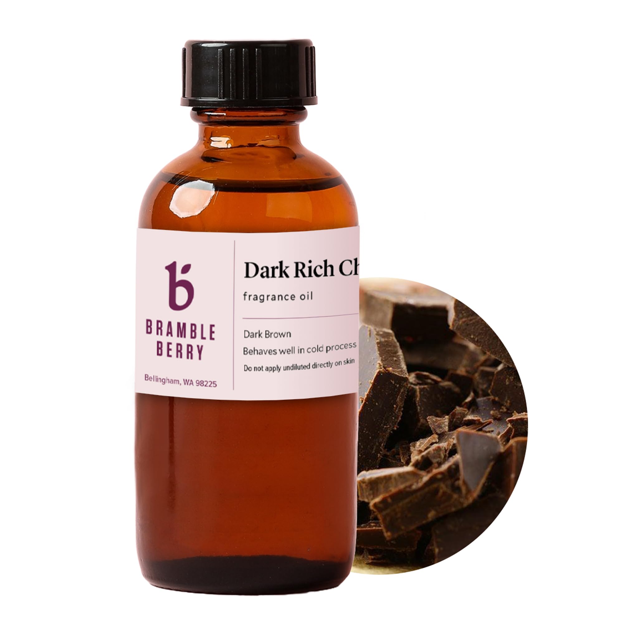 Bramble Berry Dark Rich Chocolate Deep Cocoa &amp; Sweet Scent for Soap Making, Candles, Lotion, Bath Bombs &amp; Perfume | Skin Safe, Vegan, Paraben &amp; Phthalate Free, DIY Craft Essential