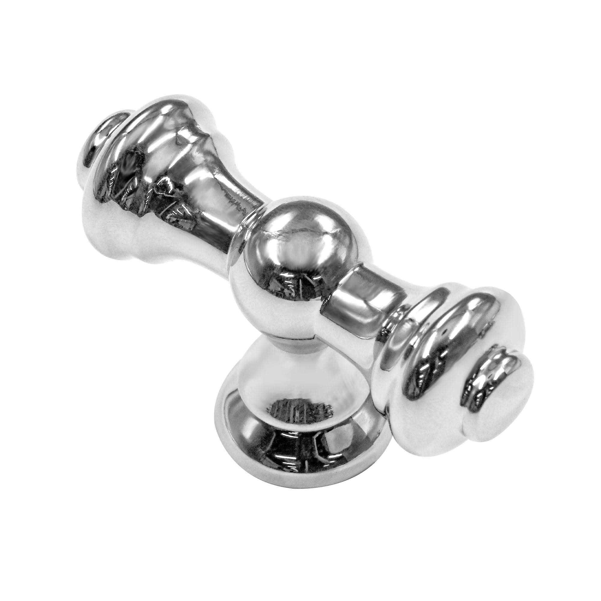 Alzassbg 10 Pack Polished Chrome Cabinet Knobs, 2.1 Inch(55mm) Cabinet Kitchen Hardware Knob for Cupboard and Drawer AL6085CP