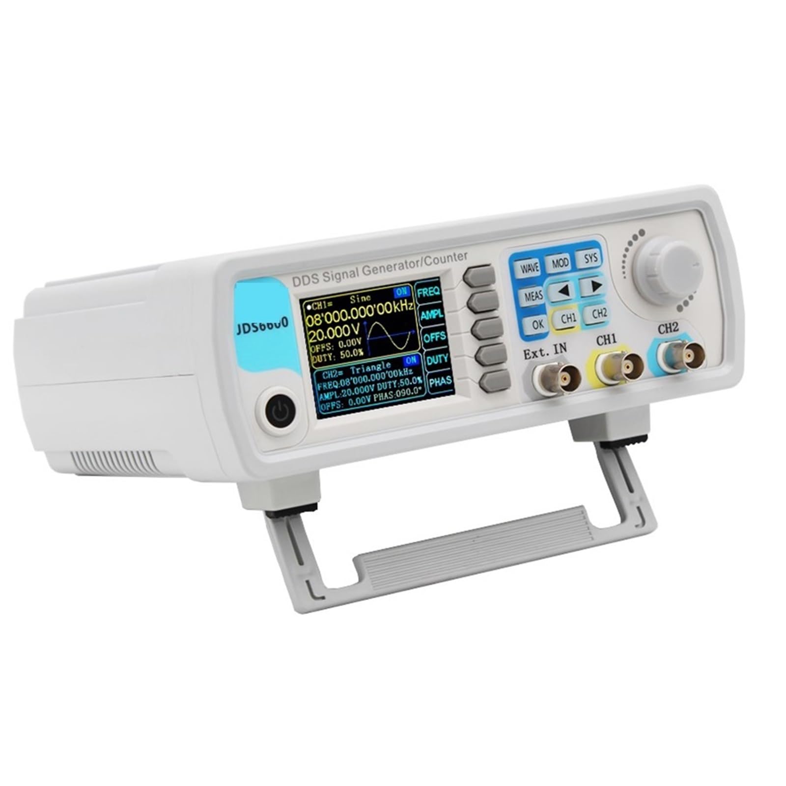 JDS6600 60MHz Dual Channel DDS Función Generador de Señal Digital 2-CH Medidor de Frecuencia Arbitraria Forma de onda Generador de impulsos (UK)