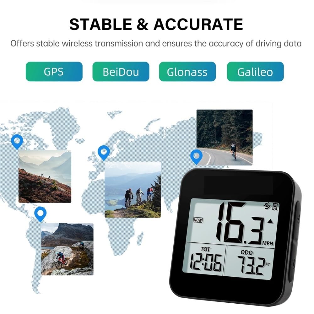 Bezprzewodowy stoper GPS Komputer rowerowy Wodoodporny licznik rowerowy IPX6 Akcesoria rowerowe