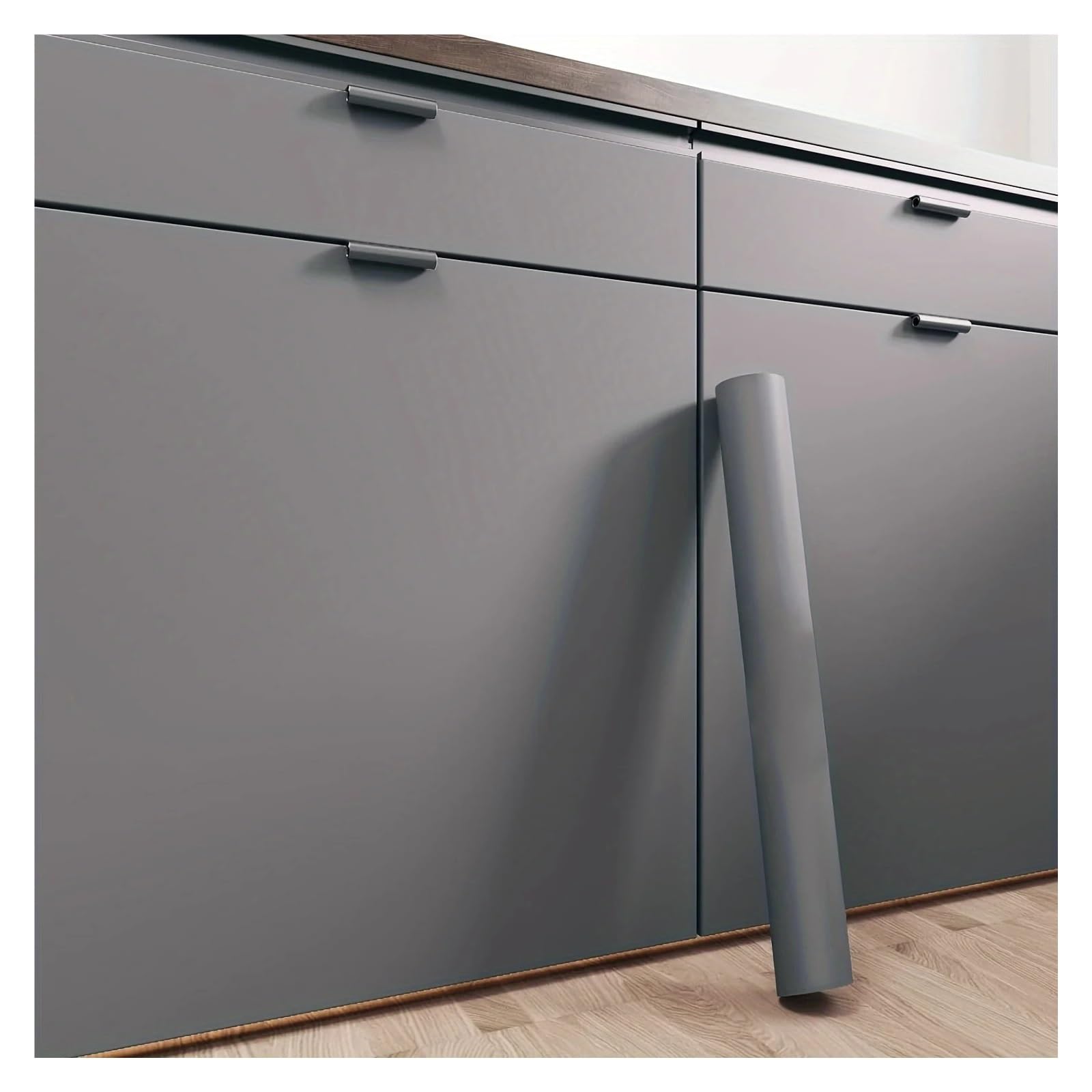 Ayztantine Self-Adhesive Wallpaper Peel & Stick Kitchen Wallpaper Oil-Proof Waterproof Self-Adhesive Contact Paper for Home Renovation(Matte Smoke Gray,60cm x 3.0M)