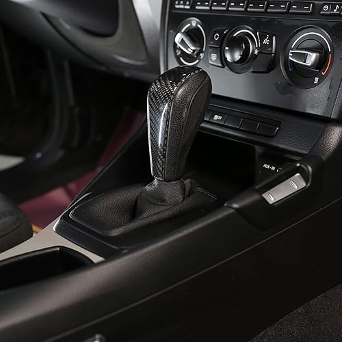 Miniatura 4 de YIWANG 100% fibra de carbono real coche centro centro cambio cabeza cubierta para BMW E48 E61 E64 E65 E85 E86 E53 E81 E82 E87 E90 E91 E92 E93 F01 1