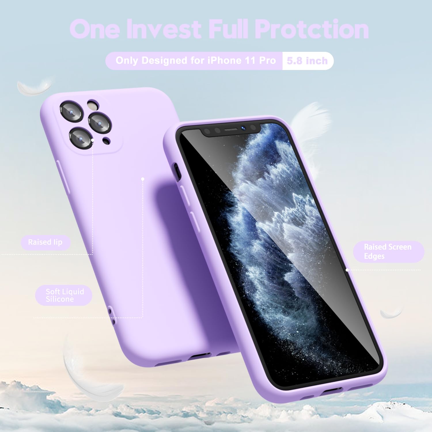 oakxco for iPhone 16 Pro Max Case Liquid Silicone, Soft Rubber Gel Elegant Aesthetic Basic Simple Cover, Cute Thin Slim TPU Matte Solid Color Plain Smooth Case for Women Girl, Light Pink — view 931