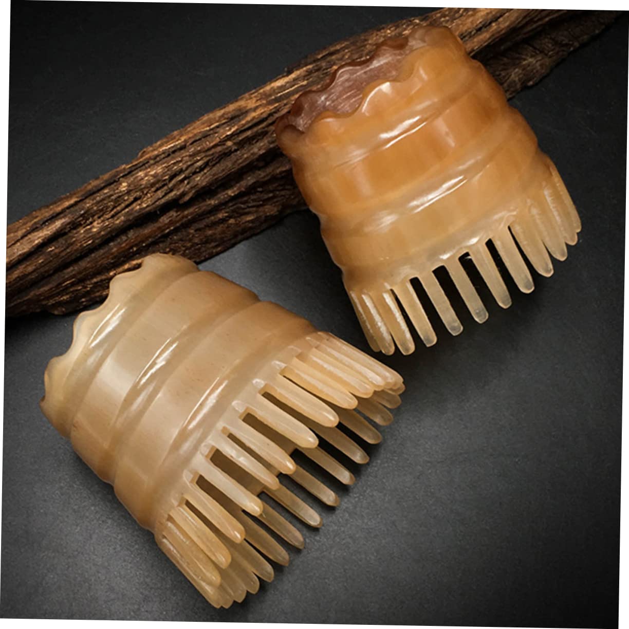 Beavorty 3stücke Natural Shampoo Brush Aus Handgefertigtem Wasserbüffelhorn Kopfhautmassagebürste Für Schmerzfreies Entwirren Zufälliger Farbe Sanfte Massage Für Gesunde Haare