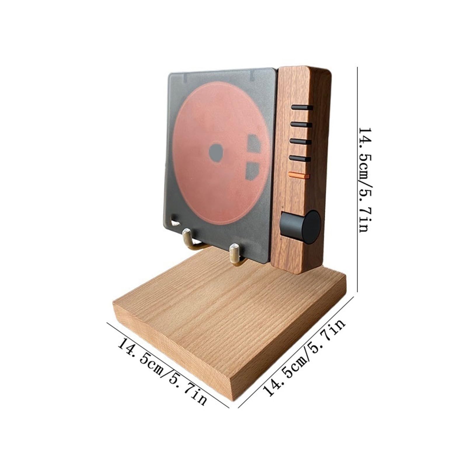 Espositore per CD, in legno, in vinile, per la casa, scaffale da tavolo per album, organizer a 5 ripiani per CD, design compatto e salvaspazio