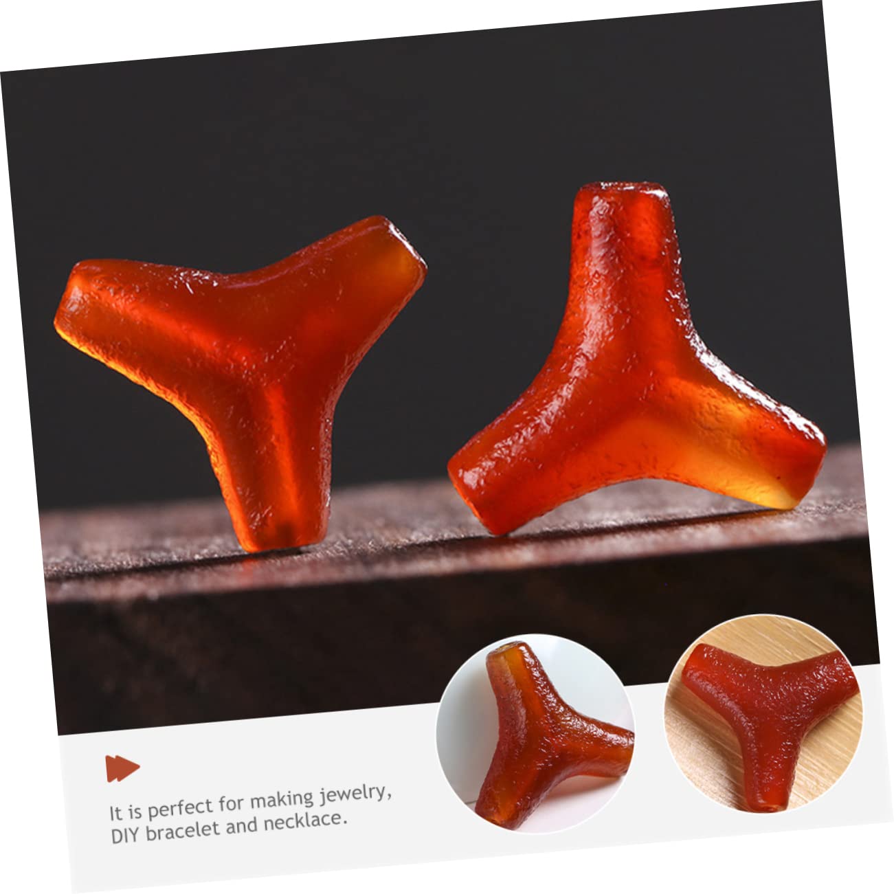 HOMSFOU 4 Pezzi Perline Agata per Braccialetti e Gioielli Fai da Te Perline Distanziatrici Naturale Design Facile da Usare per Creazioni Artigianali