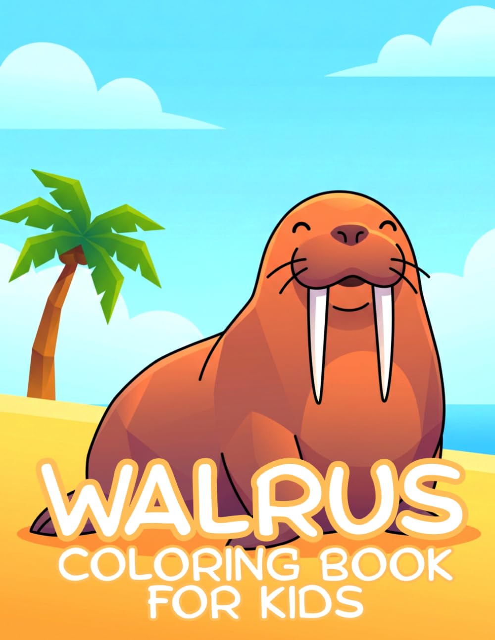 Walrus Coloring Book For Kids: Fun and Easy Arctic Animal Coloring Pages for kids Ages 4-8