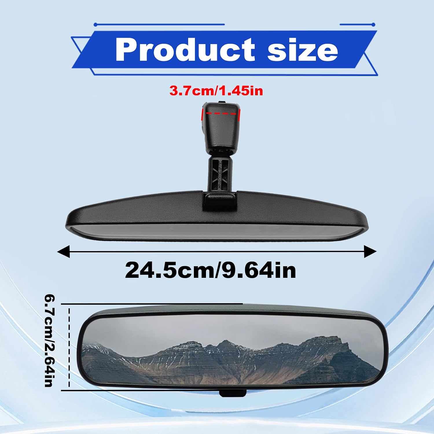 Interior Rear View Mirror Assembly Compatible With Nissan Rogue Altima NV1500 NV2500 NV3500 Frontier Tiida Sentra Titan Fairlady 350Z Anti-Glare Function Rear View Mirror Replace 96321-2DR0A