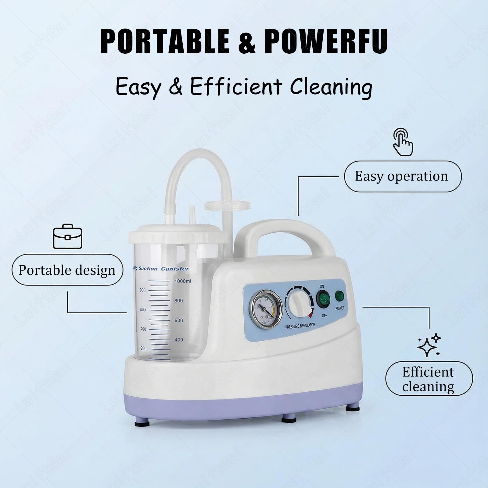 Dispositivo Portatile Automatico di Aspirazione Dell'Espettorato per Anziani E Adulti, Macchina per La Rimozione del Muco Domestico per Una Facile Estrazione del Catarro