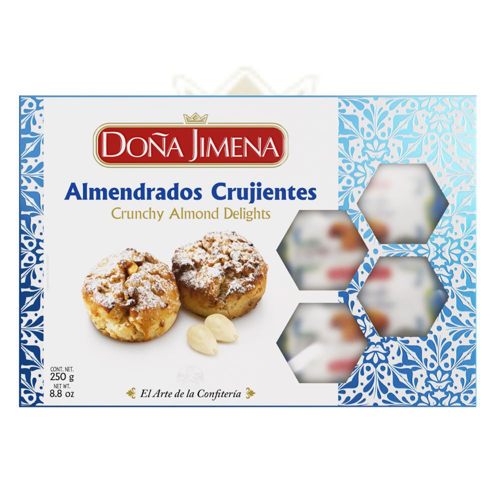 DOÑA JIMENA - Almendrados Crujientes de Calidad Suprema para Disfrutar en Familia, Sabor Auténtico, Receta Artesanal, 25