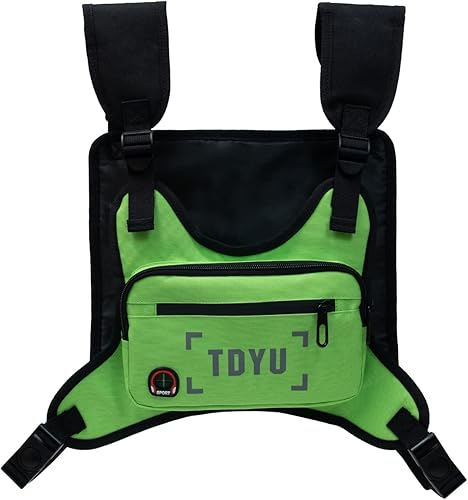 Klykon Bolsa de pecho, bolsa de aparejo de pecho, arnés reflectante, bolsas de luz a la moda para hombres y mujeres, para correr, hacer ejercicio,