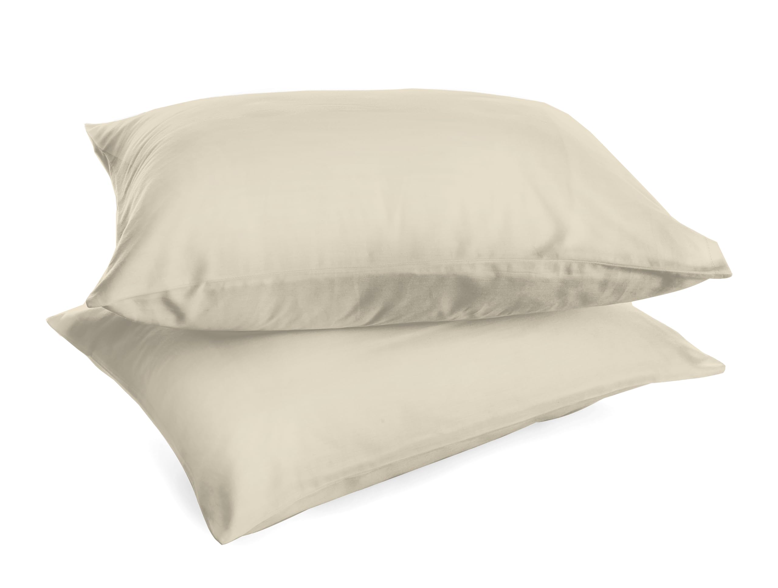 Federe 50x50 Cotone Rinforzato (Set da 2) - Grigio Chiaro - Trama Fitta