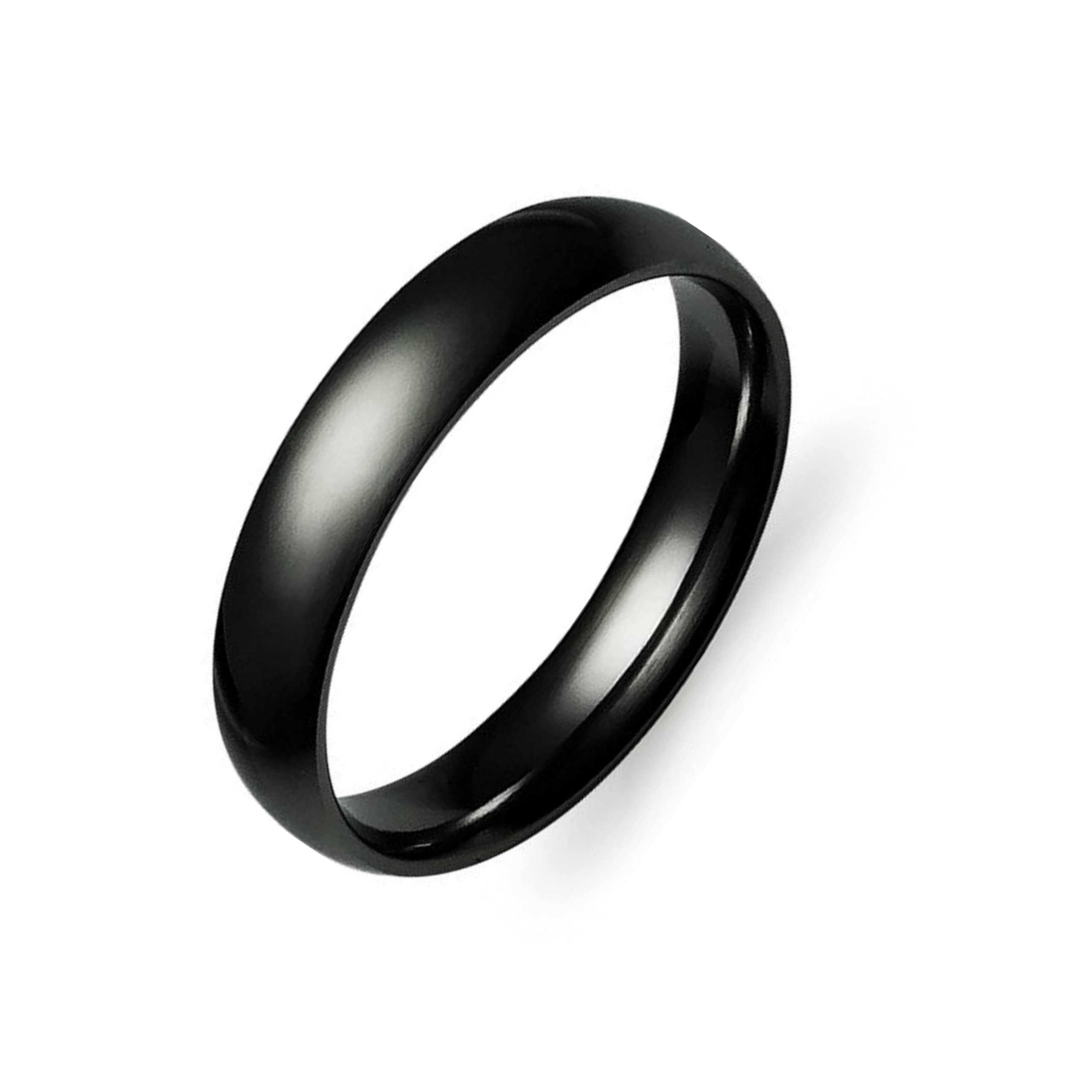 BLACK RING for mens and womens black stainless steel smooth finish ring for party work dailywear (18 mm) (B0C2CRVF6C) Amazon Price History, Amazon Price Tracker