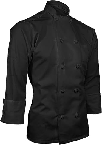 Long Sleeve Basic Knot Button Chef Coat
