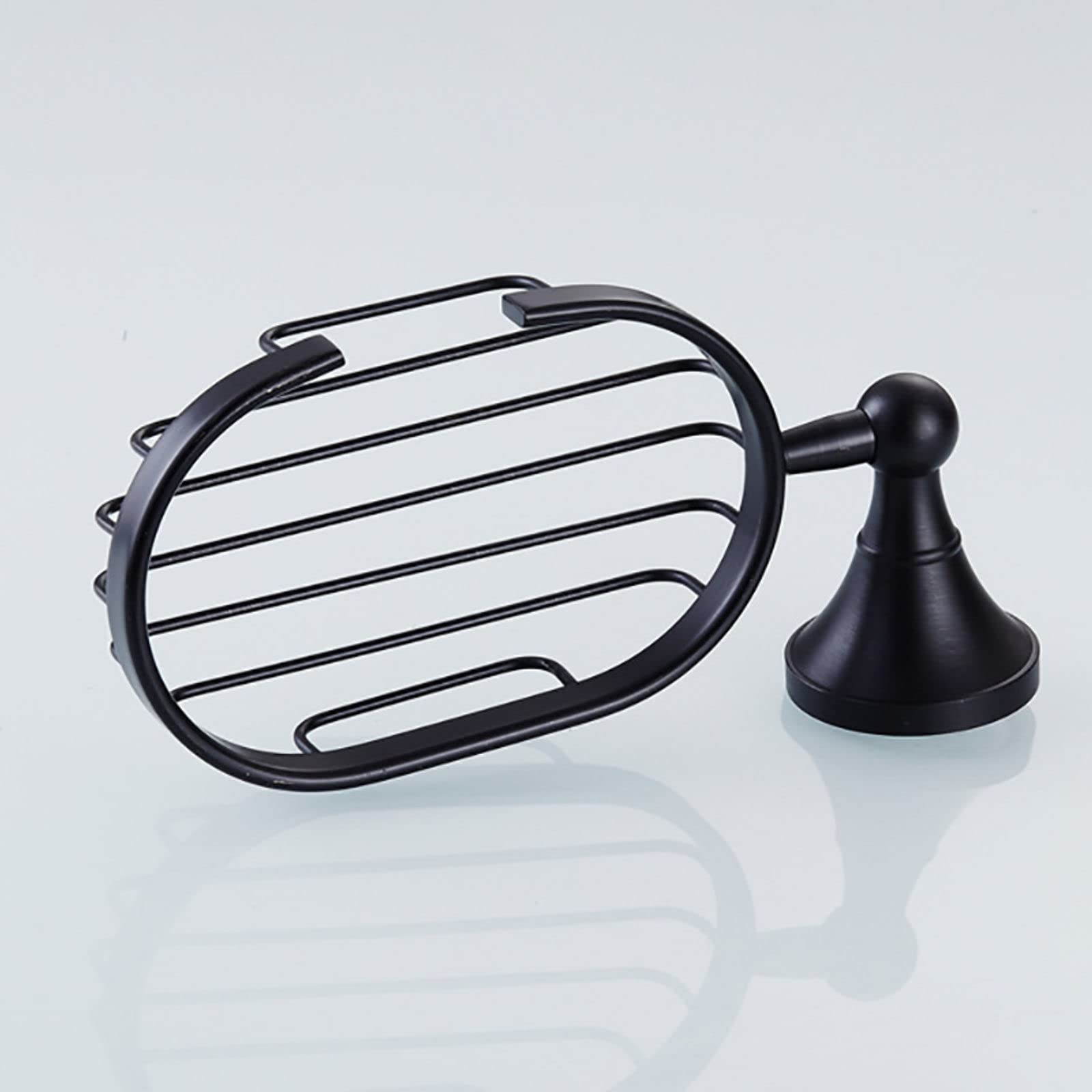 Jabonera de Pared, jabonera, jabonera for Pared de Ducha, Negro Mate, jabonera de latón, Acabado Cepillado, jabonera Retro Euro, Mantiene el jabón seco y Drenaje rápido, Negro