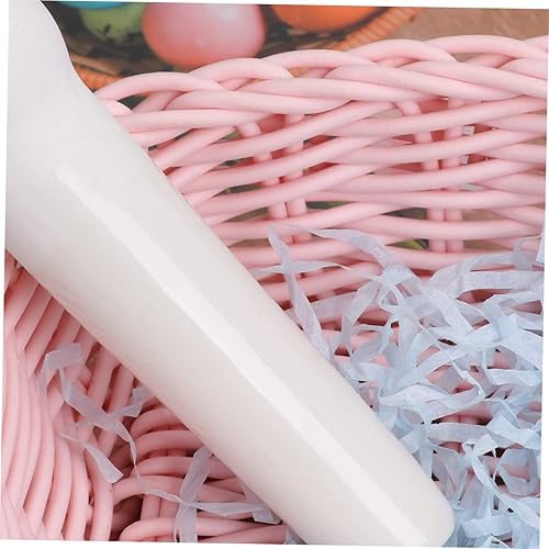 Miniatura 9 de Medicina Porcelana Maja Condimento Pestle Stick Cerámica Maja Tazón Palo Cerámica Chucrut Trituradora de Tamper Patata Smasher Manual Blender Blanco