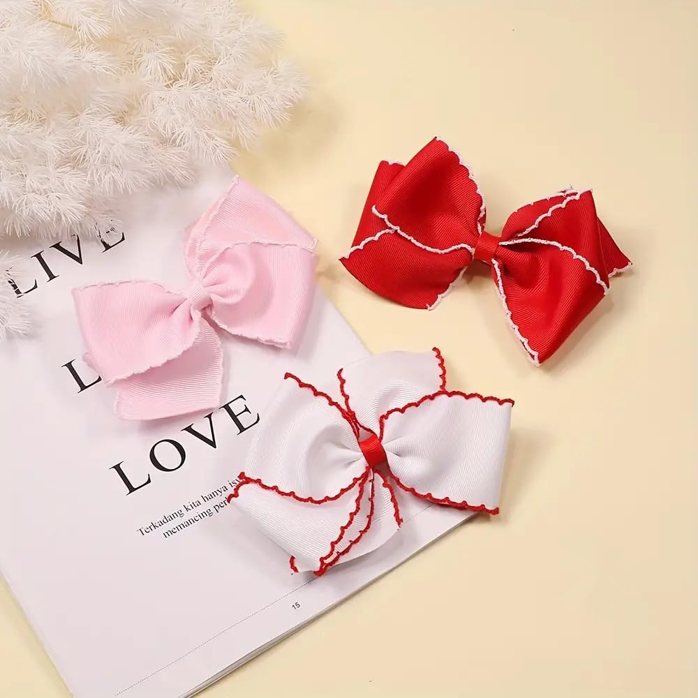 12PCS 5 Inch Hair Bows for Girls Alligator Clips Grosgrain Ribbon Unicorn Rainbow Big Bows Clips Hair Barrettes Accessories for Little Girls Kids Toddlers Teens - Image 5