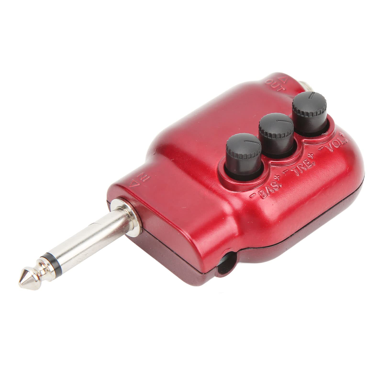 Guitar Amplifier,Mini Preamp 6.35mm Plug for Acoustic Guitars Instrument Accessories USB Chargable Pocket Guitar Bass Amp Plug