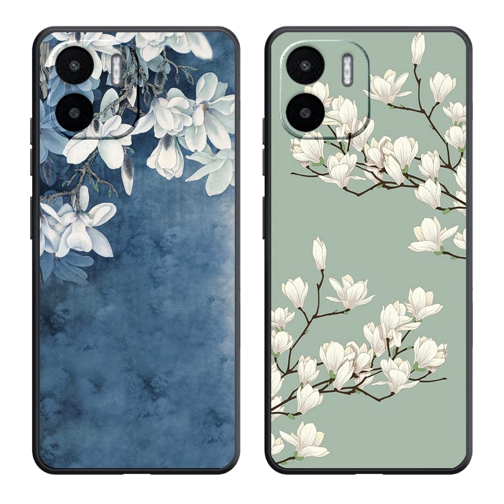 Abuenora Cover Per Xiaomi Redmi A1/A2 – 2 Custodie In Silicone TPU Morbido – Antiurto Con Disegni – Protezione Fotocamera E Schermo