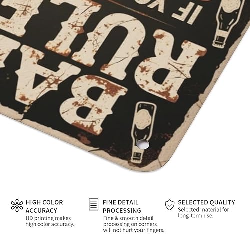 Miniatura 3 de Metal Sign No Camera No Video No Cell Phone Tin Sign Retro Wall Decor For Home Coffee Bar Funny Aluminum Sign 16x12 inch