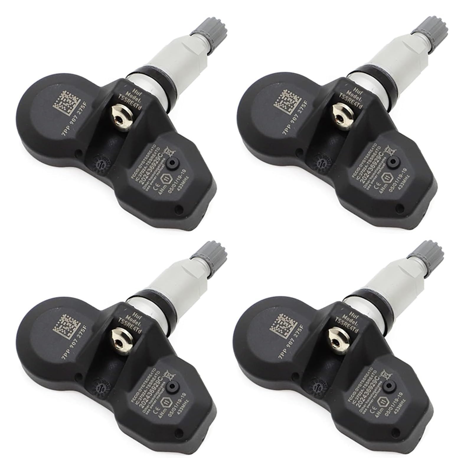 Système Surveillance Pression Pneus pour VW 7Pp-907-275F 7Pp907275F Capteur Surveillance De La Pression des Pneus Capteur TPMS 4 Pièces