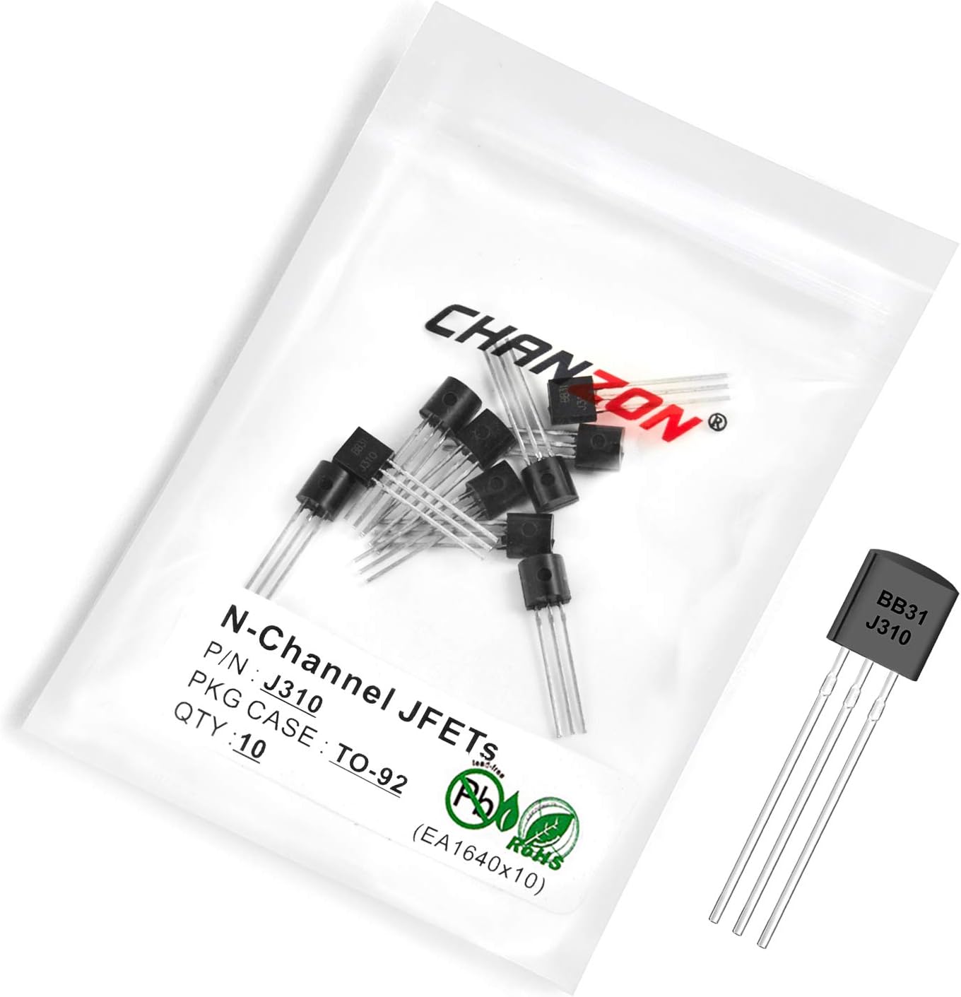 Chanzon 10pcs J310 TO-92 N-Channel JFETs Transistor 24mA