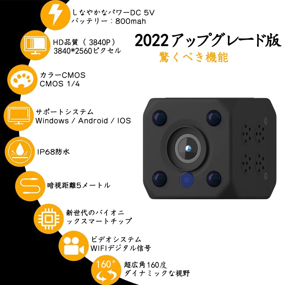 Amazon.co.jp: 超小型カメラ 隠しカメラ 4K画質 WiFiスマホで見れる