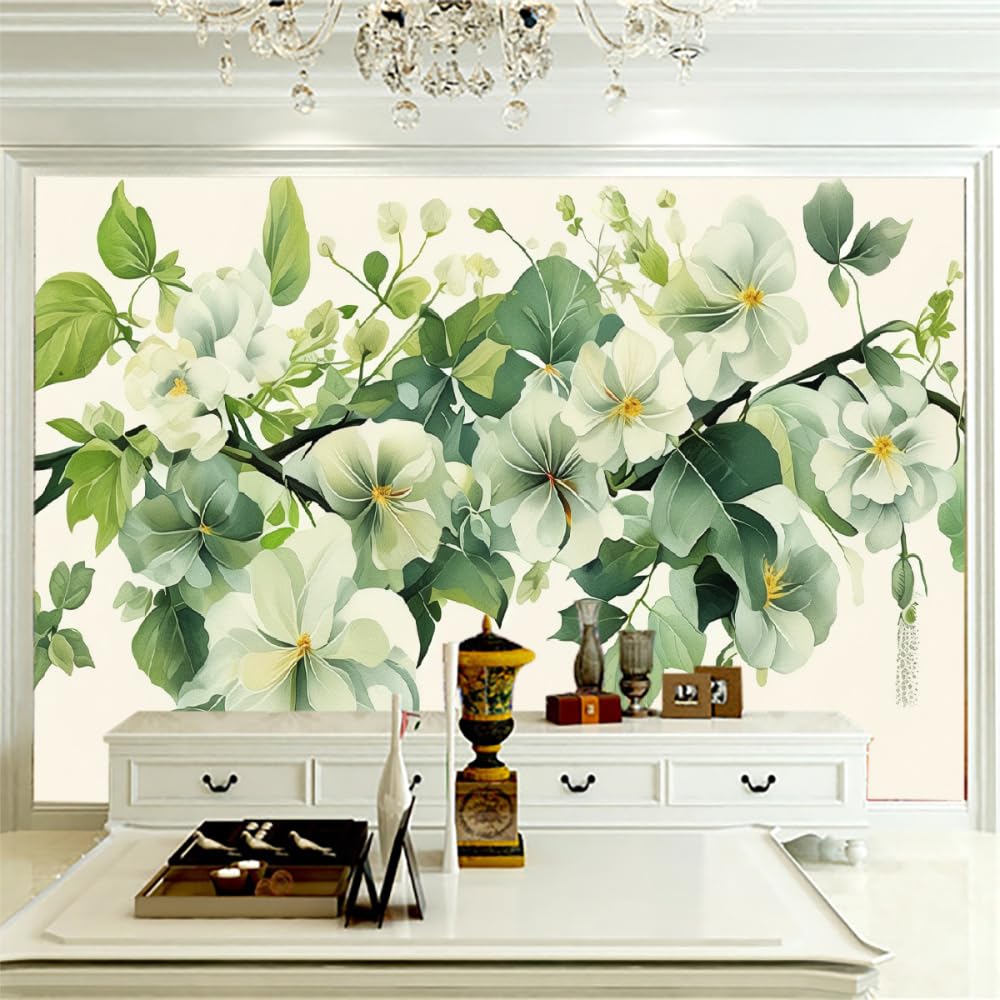 JBTOHS Papel Tapiz De Flores Coloridas, Fondo De Sofá De Plantas Naturales, Mural De Pared Grande Para Sala De Estar, Dormitorio, Comedor, Decoración Del Hogar, 144 Pulgadas De Ancho X 100