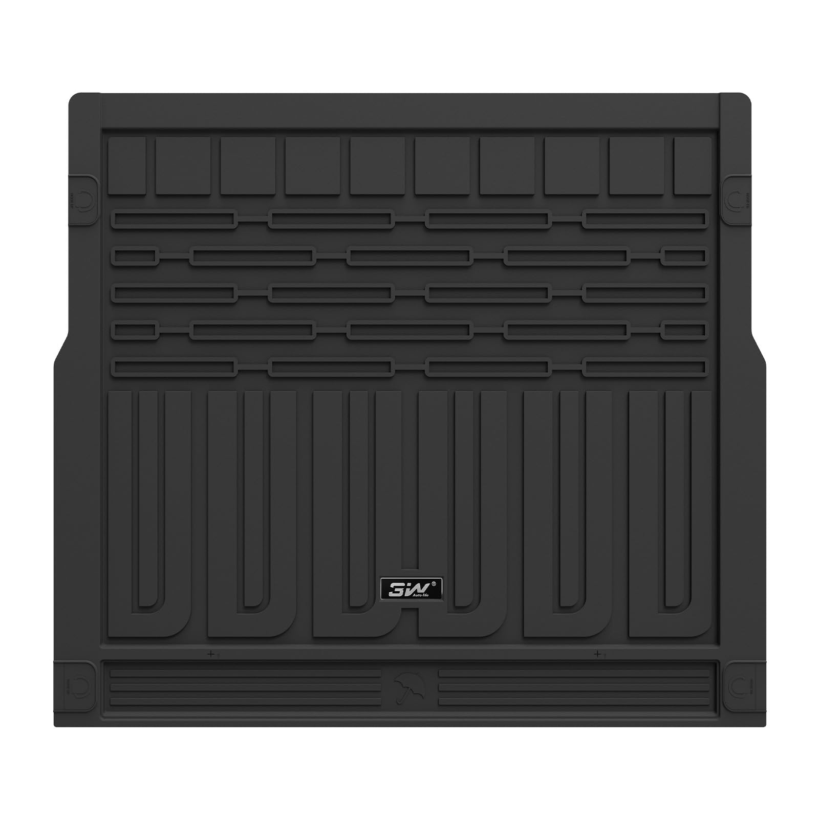 3W Alfombrilla Maletero de Coche para Range Rover Sport L461 2023-2025, TPE Alfombrillas Maletero para Todo Tipo de Clima para Range Rover Sport Juego Completo de Alfombrillas, Accesorios, Negro