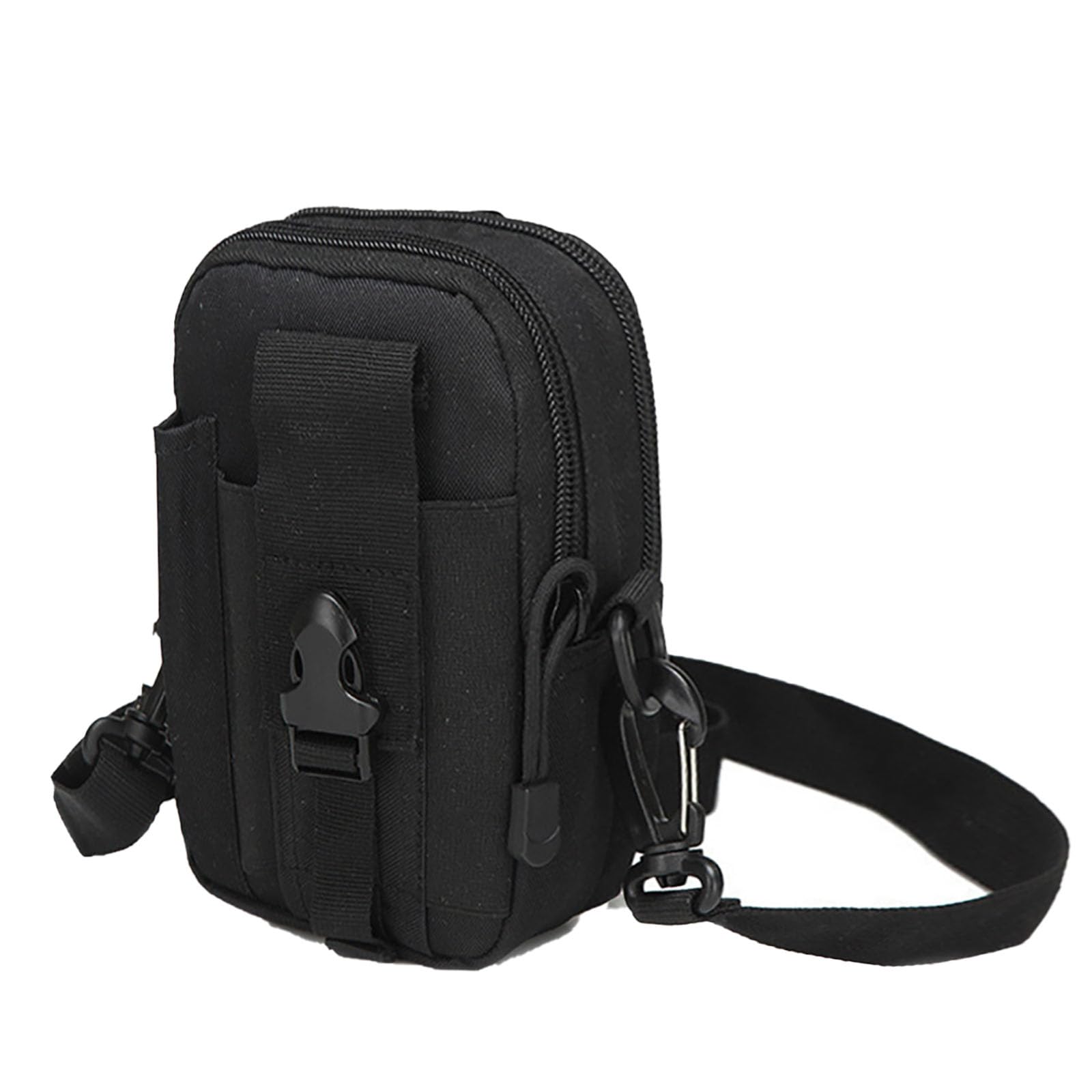 YISILINYX Tactical Belt Pouch,900D Oxford Waterproof Military Army EDC Pouch,Molle Pouch with Adjustable Waist Belt,Utility Pouches Bag for Hiking Camping Cycling Running(Black)