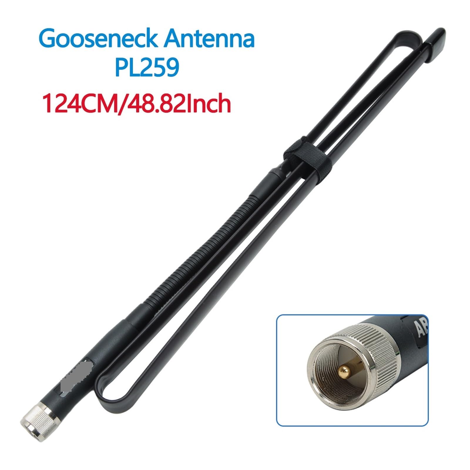 Banda CS Plegable de Cuello de Cisne VHF/UHF 144/430MHz Radio de Coche Amateur de Alta Ganancia Antena móvil/estación(124cm)