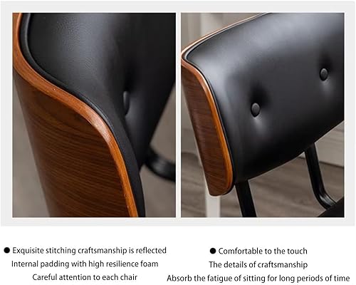 Miniatura 7 de Cómoda silla de escritorio de oficina en casa con ruedas, silla de oficina de asiento suave, silla de oficina tapizada sin brazos, silla de