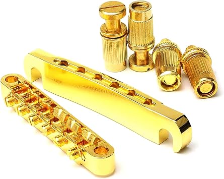 Tune-O-Matic Bridge Tailpiece Saddle Bridge for LP SG Electric Guitar Gold