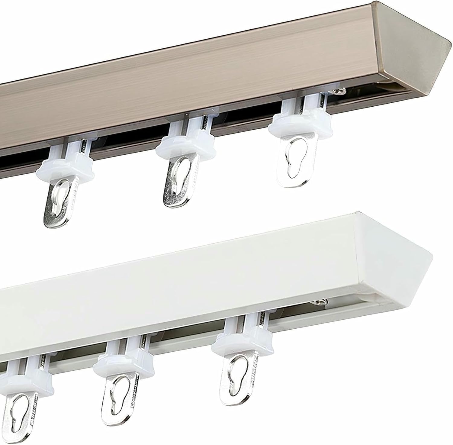 Ceiling Curtain Track Set 6.0M 4.0M 3.0M 2M 1.2M 1M, Aluminium Ceiling Track For Curtains, Ceiling Mounted Curtain Rail for Bay Windows Rv Room Divider