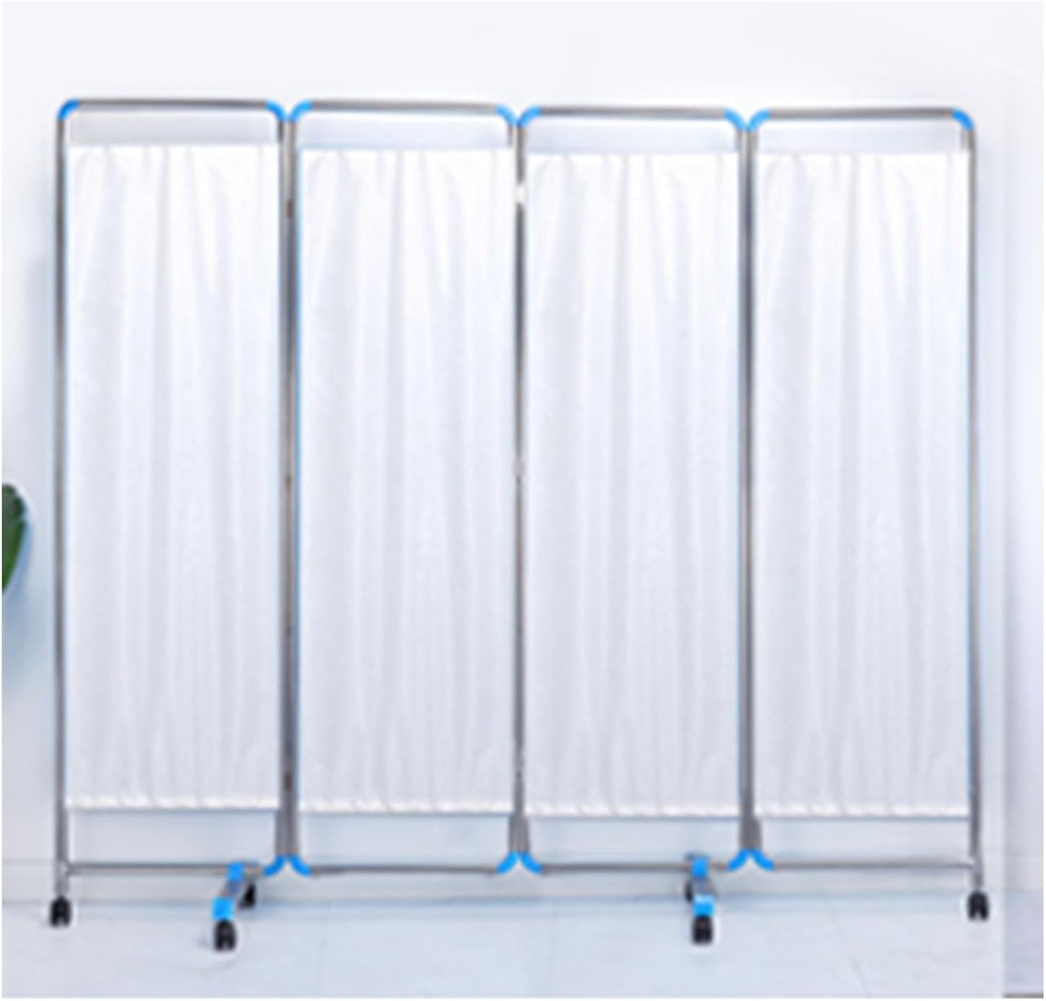 Foldable Medical Privacy Screen,6ft High Room Divider Fence,3 4 5 6Panels Room Divider with Wheels for Doctor Office Beauty Salon Clinic Hospital Ward (White 4)
