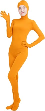 Ensnovo Womens Adult Open Face Full Body Spandex Suit Zentai Bodysuit Costumes