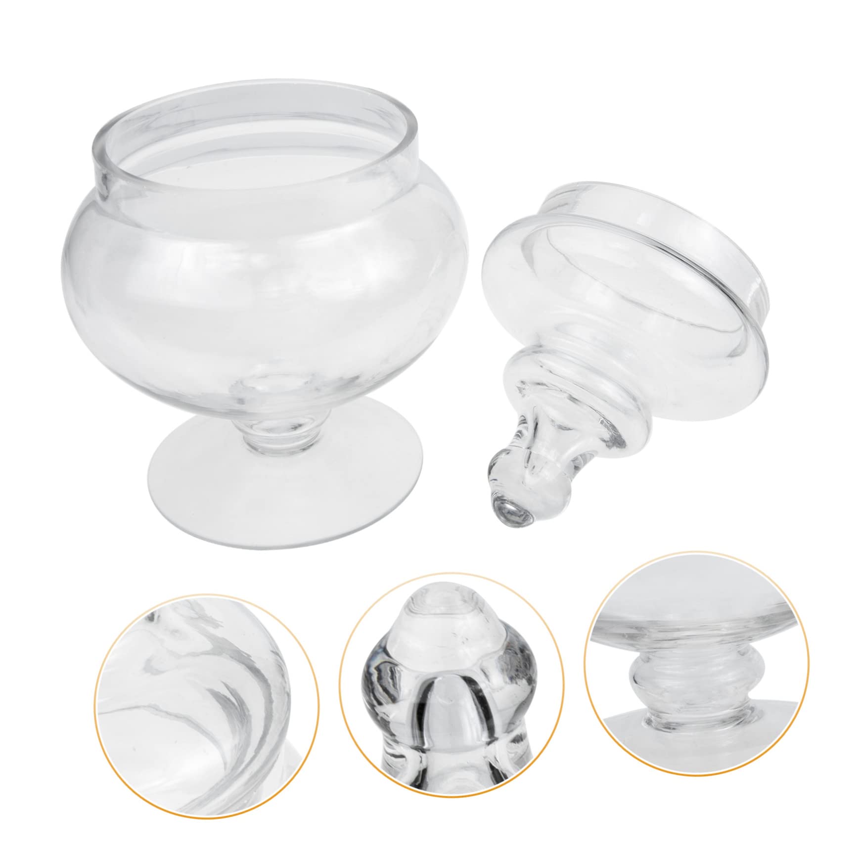 Amosfun Tarro de Vidrio con Cierre Hermético con Tapa para Dulces y Frutos Secos y Diseño Elegante, Adecuado para Tiendas y Restaurantes