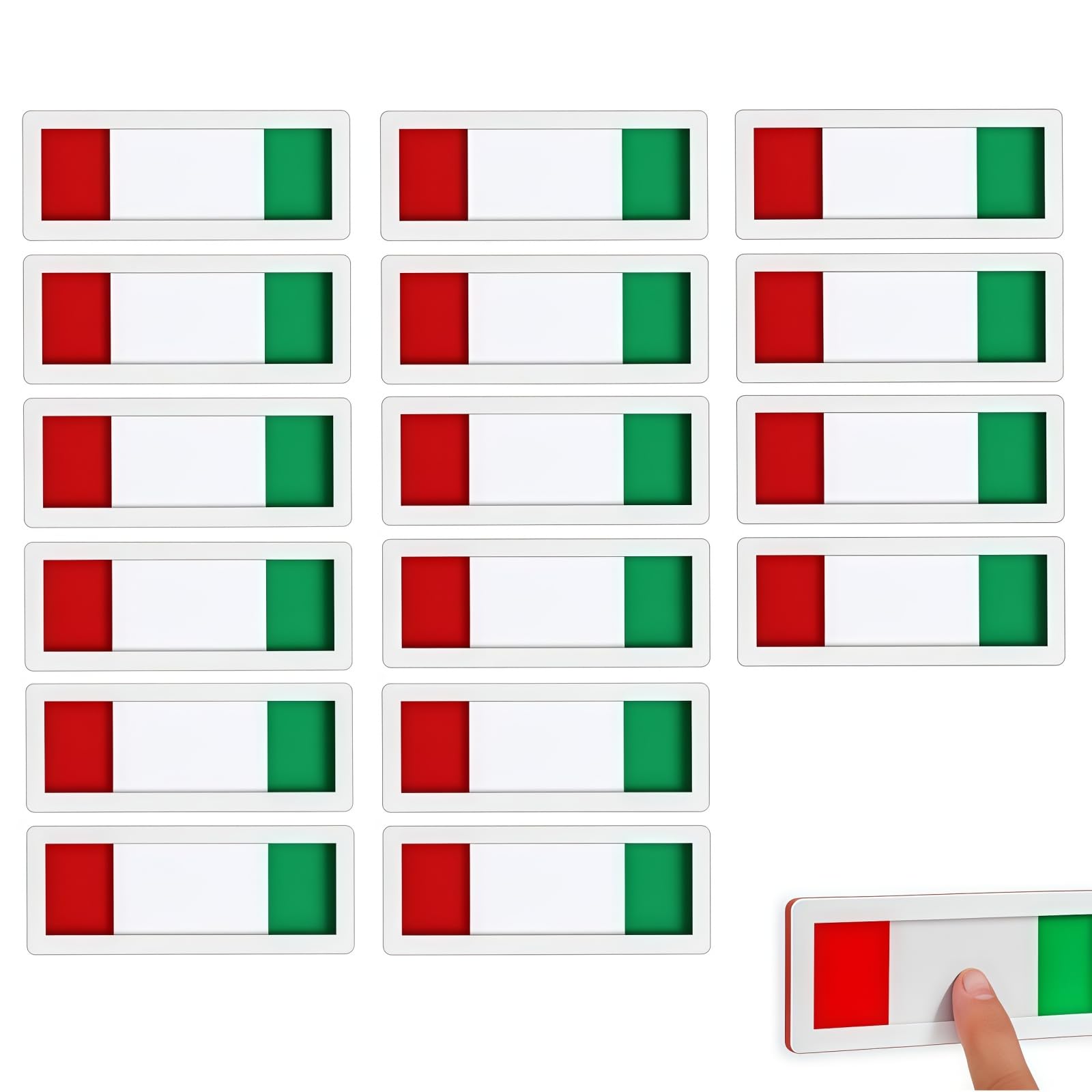 16 sztuk znaków przesuwnych 10 x 4 cm, tabliczka na drzwi z funkcją przesuwną, znaki prywatności, wolne/zajęte, przesuwane znaki informujące, czy pomieszczenie jest wolne czy zajęte