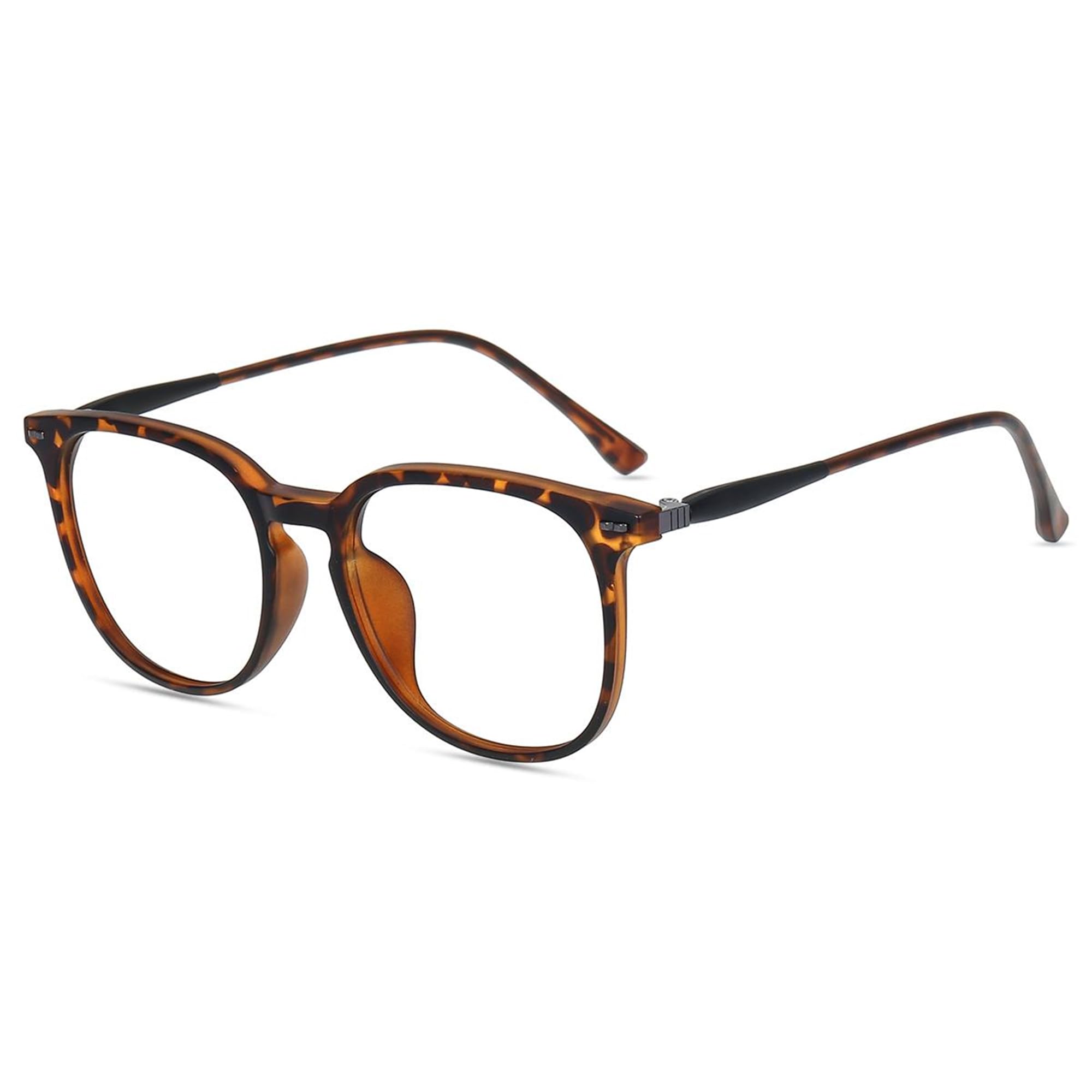 firmoo Blaulichtfilter Brille ohne Sehstärke für Damen Herren Übergroß Brille mit Blaulichtfilter Blockieren Blaue Licht von PC Gaming, TV und Handy Runder Rahmen Computerbrille