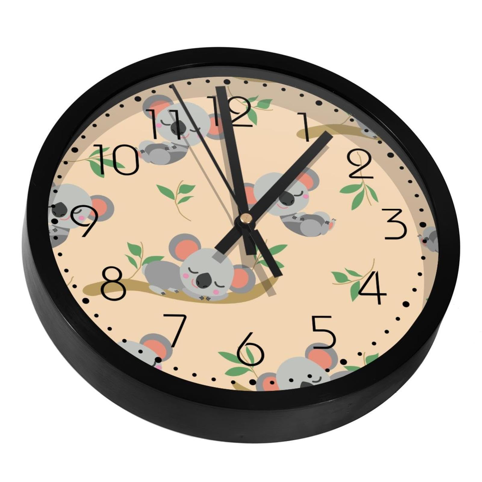 Horloge murale silencieuse mécanisme sans tic-tac bébé koala sur branche
