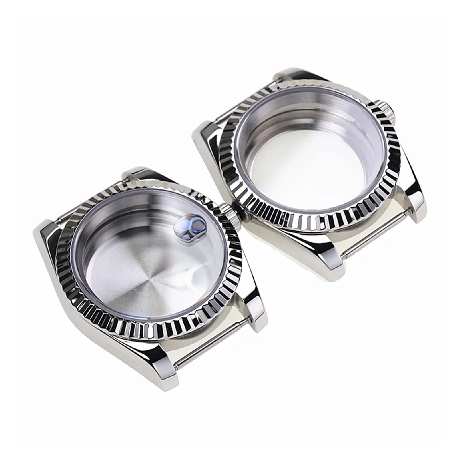 Boîtier de Style Datejust avec Montre résistante à l'eau en Cristal Saphir, 1 pièce, for Nh35 Nh36, Mouvement mécanique Automatique Skxmod(2,39mm)