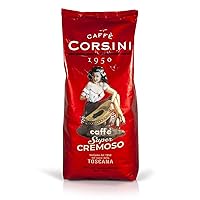 Caffè Corsini - Caffè in Grani Super Cremoso, Caffè Espresso dal Gusto Forte e Cremoso
