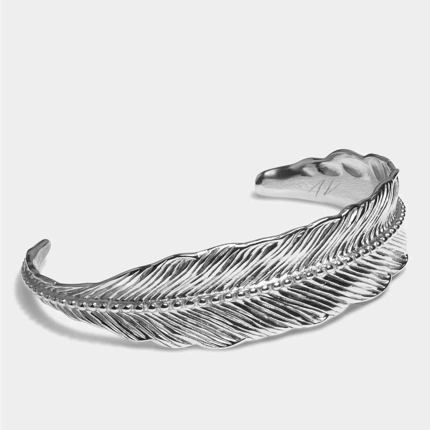 A&V Leather Gold Screw Cuff Bracelet – Stainless Steel Bar Bangle for Men & Women, Minimalist Wrist Cuff with Gift Box