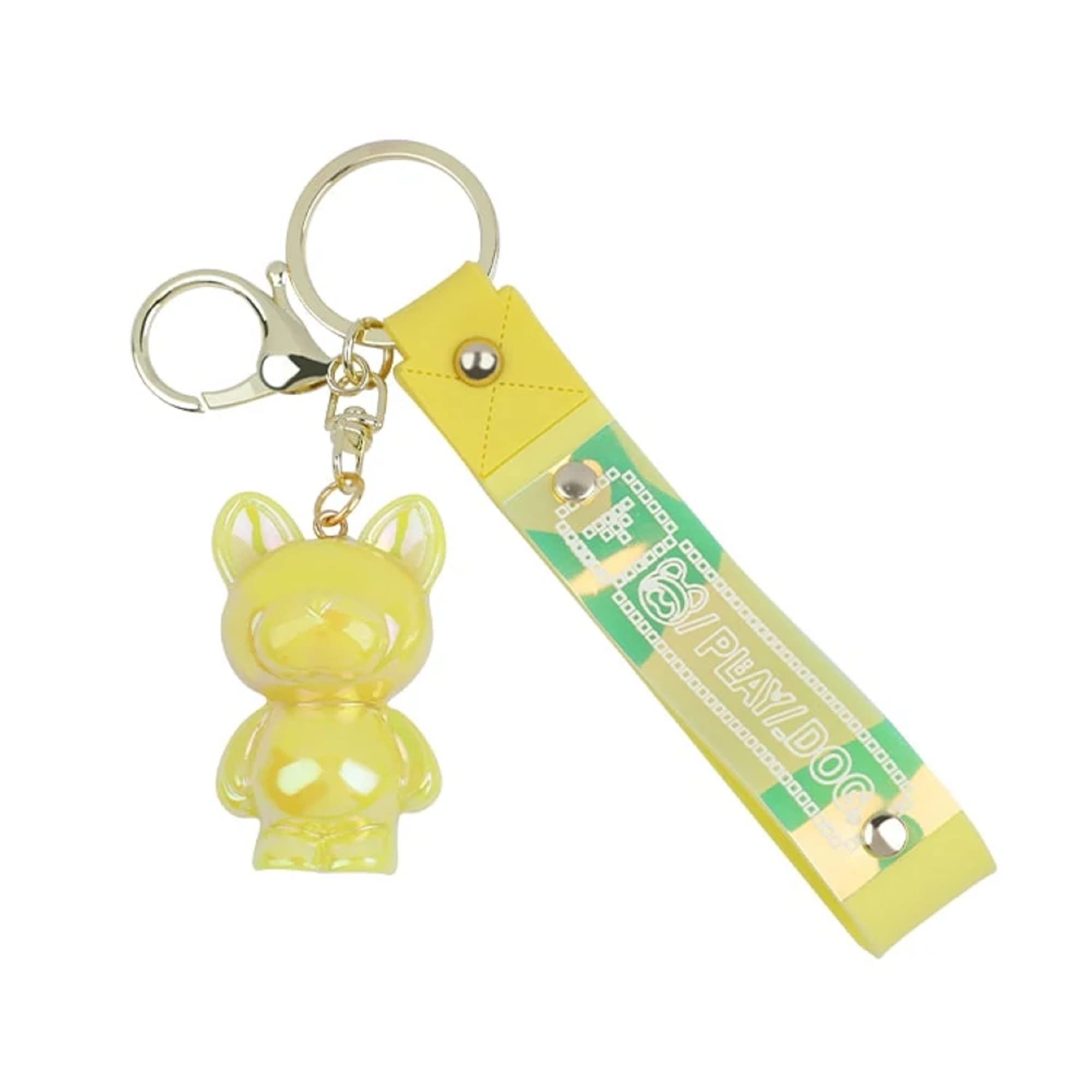 AUGEN Holographic Teddy Bear Charm Yellow PVC Keychain For Gifting With Key Ring Anti-Rust (Pack Of 1) (B09Q6HSVWT) Amazon Price History, Amazon Price Tracker
