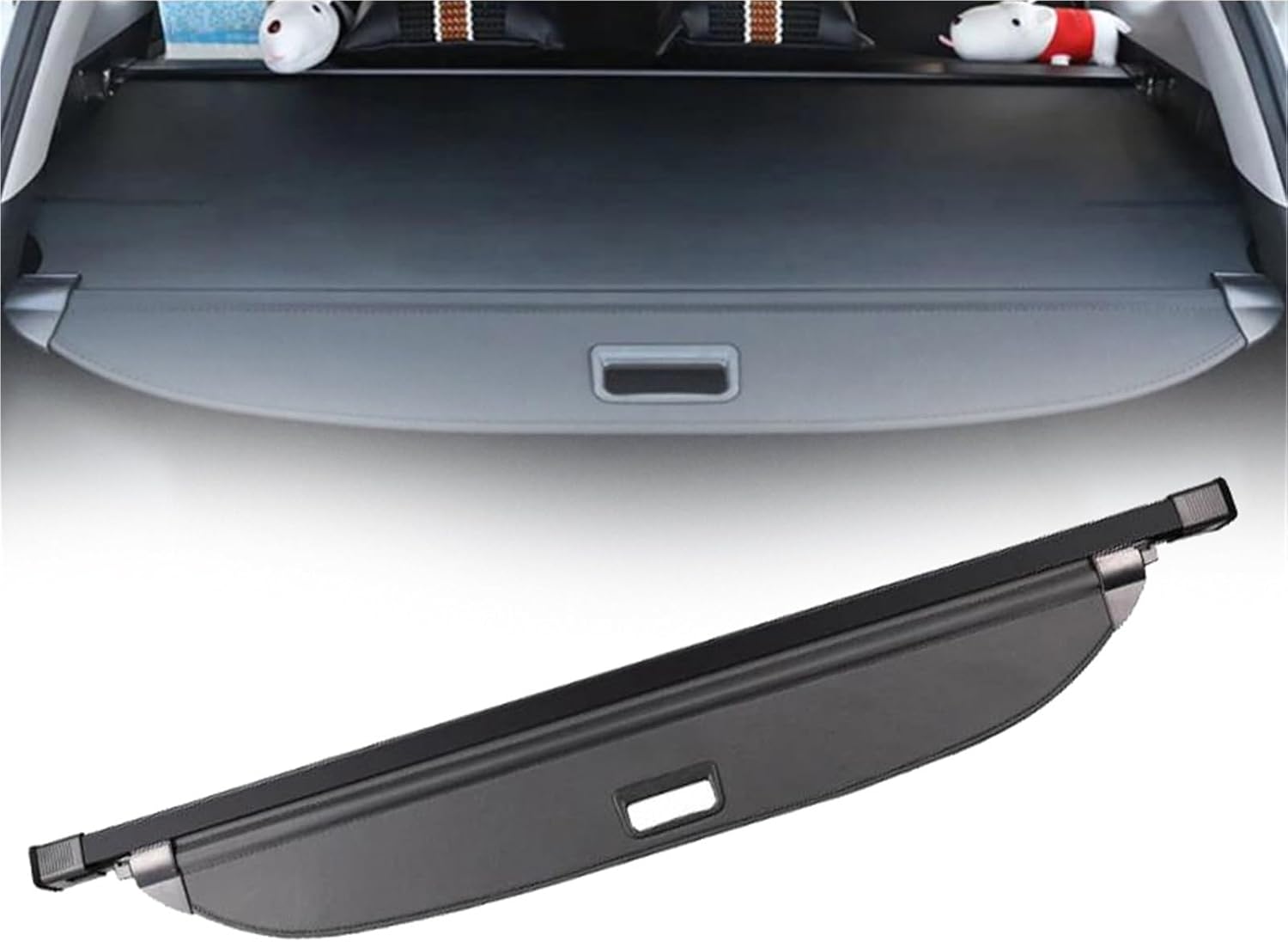 格納式トランクカーゴカバー ラゲッジサンシェードカーテンカバー カーアクセサリーに適合するサンタフェ用2021 2022 2023