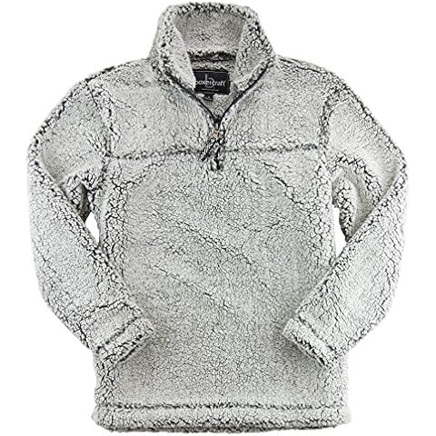 boxercraft Unisex Sherpa Quarter-Zip Pullover (Q10), Frosty Grey, Large Cover
