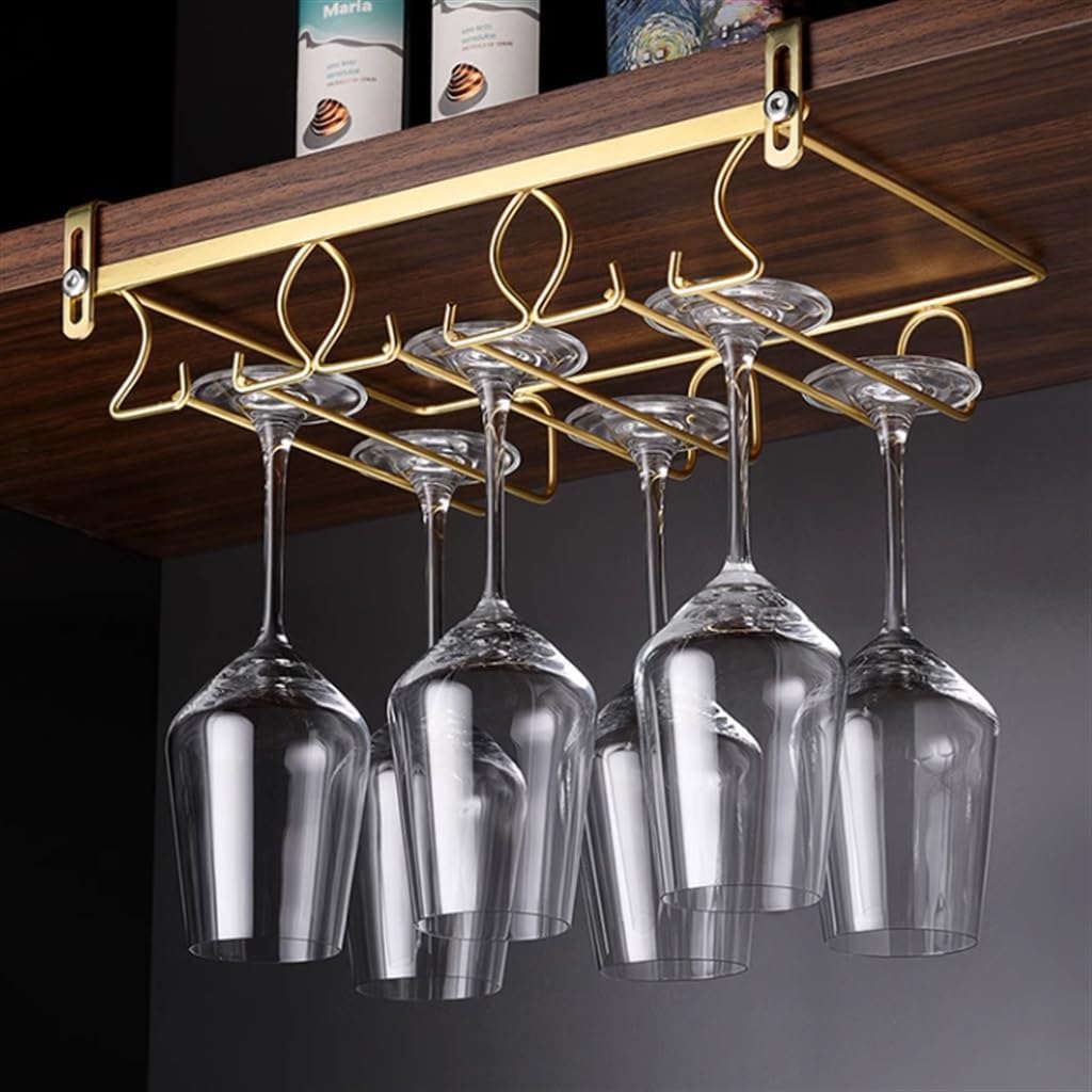 Non Perforated Red Wine Glass Holder Household High Legged Hanging Upside Down Display Rack